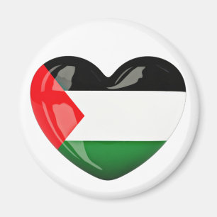 Vrij Palestina. Hartvormige Palestijnse vlag Magneet