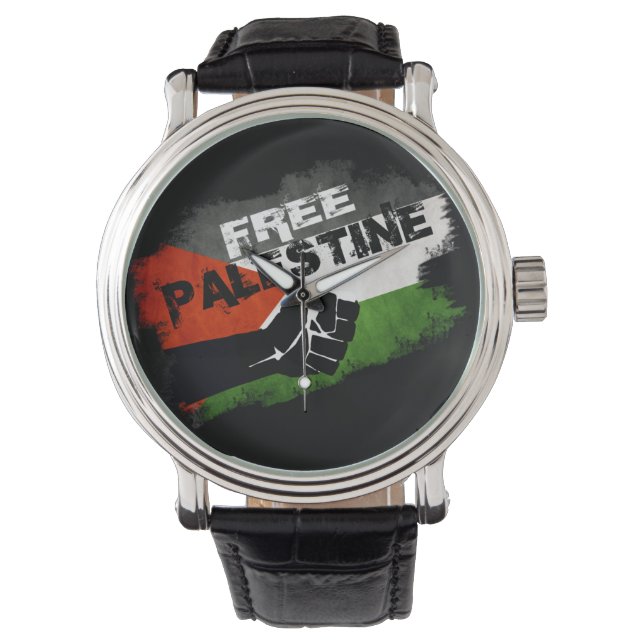 Vrij Palestina Horloge (Voorkant)