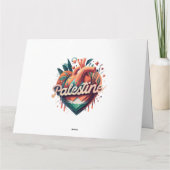 Vrij Palestina, ik sta achter Palestina, steun Pal Kaart (Achterkant)