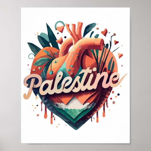 Vrij Palestina, ik sta achter Palestina, steun Pal Poster (Voorkant)