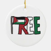 Vrij Palestina Keramisch Ornament (Achterkant)
