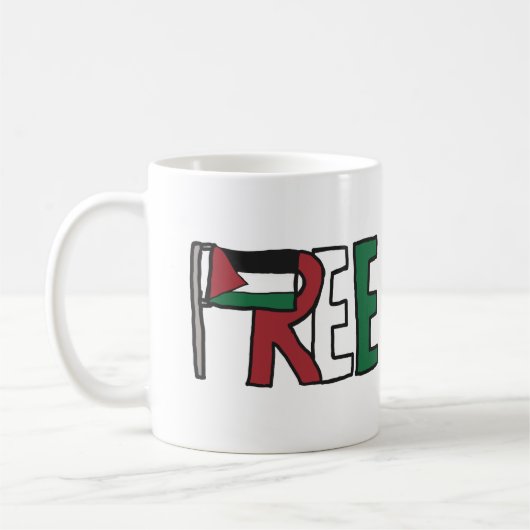 Vrij Palestina Koffiemok (Links)