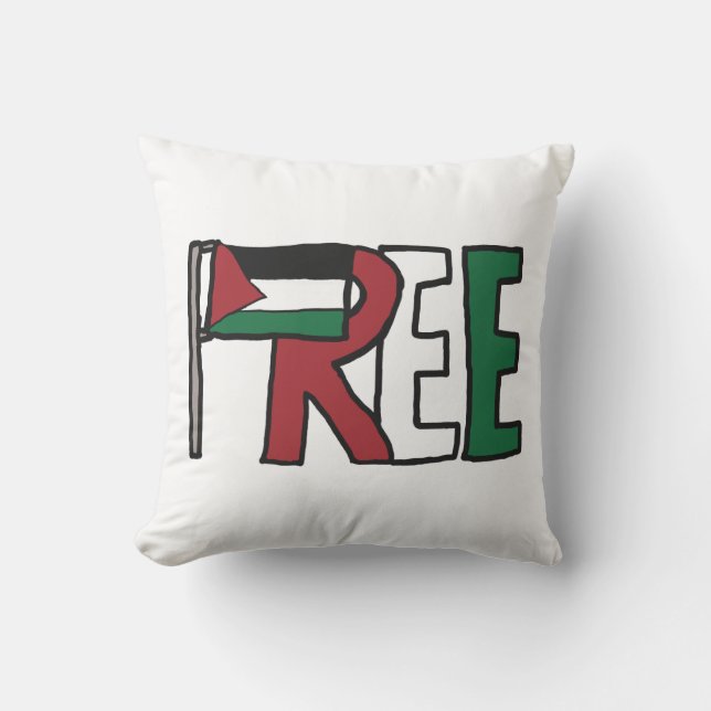Vrij Palestina Kussen (Voorkant)