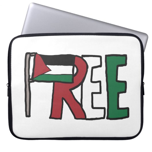Vrij Palestina Laptop Sleeve (Voorkant)