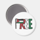 Vrij Palestina Magneet (Voorkant / Achterkant)