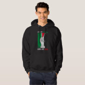 Vrij Palestina met Gaza-vlag Lang Bleek Hoodie (Voorkant volledig)