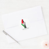 Vrij Palestina met recht op terugkeer Ronde Sticker (Envelop)