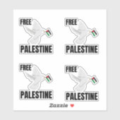 VRIJ PALESTINA MET VREDESDUIF STICKER (Vel)