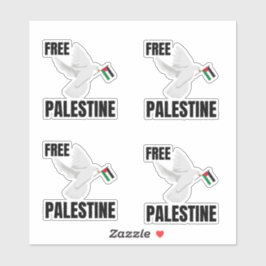 VRIJ PALESTINA MET VREDESDUIF STICKER