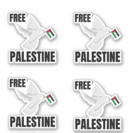 VRIJ PALESTINA MET VREDESDUIF STICKER