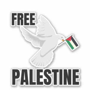 VRIJ PALESTINA MET VREDESDUIF STICKER