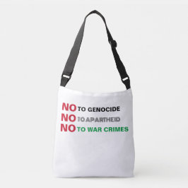 VRIJ PALESTINA NIET TEGEN GENOCIDE APARTHEID OORLO CROSSBODY TAS