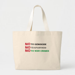 VRIJ PALESTINA NIET TEGEN GENOCIDE APARTHEID OORLO GROTE TOTE BAG