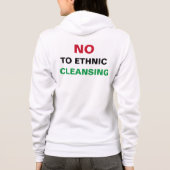 VRIJ PALESTINA NIET TEGEN GENOCIDE APARTHEID OORLO HOODIE (Achterkant)
