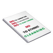 VRIJ PALESTINA NIET TEGEN GENOCIDE APARTHEID OORLO NOTITIEBOEK (Rechterzijde)