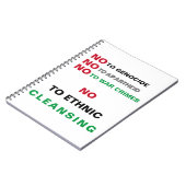 VRIJ PALESTINA NIET TEGEN GENOCIDE APARTHEID OORLO NOTITIEBOEK (Linkerzijde)