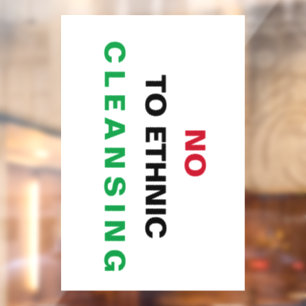 VRIJ PALESTINA NIET TEGEN GENOCIDE APARTHEID OORLO RAAMSTICKER