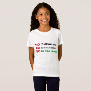 VRIJ PALESTINA NIET TEGEN GENOCIDE APARTHEID OORLO T-SHIRT