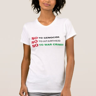 VRIJ PALESTINA NIET TEGEN GENOCIDE APARTHEID OORLO T-SHIRT