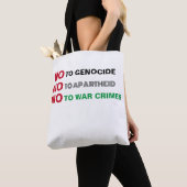 VRIJ PALESTINA NIET TEGEN GENOCIDE APARTHEID OORLO TOTE BAG (Dichtbij)
