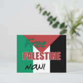 Vrij Palestina nu Palestijnse vlag Briefkaart (Staand voorkant)