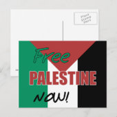 Vrij Palestina nu Palestijnse vlag Briefkaart (Voorkant / Achterkant)