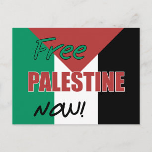 Vrij Palestina nu Palestijnse vlag Briefkaart