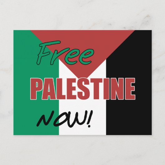 Vrij Palestina nu Palestijnse vlag Briefkaart (Voorkant)