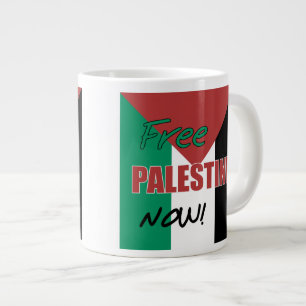 Vrij Palestina Nu Palestijnse Vlag Grote Koffiekop
