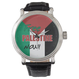 Vrij Palestina nu Palestijnse vlag Horloge