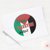 Vrij Palestina nu Palestijnse vlag Ronde Sticker (Envelop)