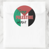 Vrij Palestina nu Palestijnse vlag Ronde Sticker (Tas)