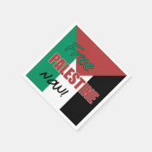 Vrij Palestina nu Palestijnse vlag Servetten (Hoek)
