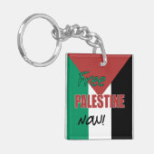 Vrij Palestina Nu Palestijnse Vlag Sleutelhanger (Voorkant Links)