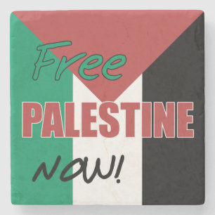 Vrij Palestina Nu Palestijnse Vlag Stenen Onderzetter