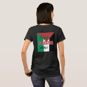 Vrij Palestina nu Palestijnse vlag T-shirt (Achterkant volledig)