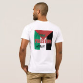Vrij Palestina nu Palestijnse vlag T-shirt (Achterkant volledig)