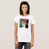 Vrij Palestina nu Palestijnse vlag T-shirt (Voorkant volledig)