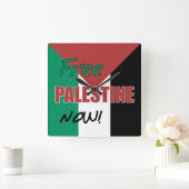 Vrij Palestina nu Palestijnse vlag Vierkante Klok (Huis)
