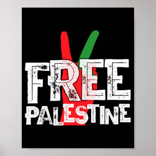 Vrij Palestina Palestijns Patriottisch Staakt-het- Poster