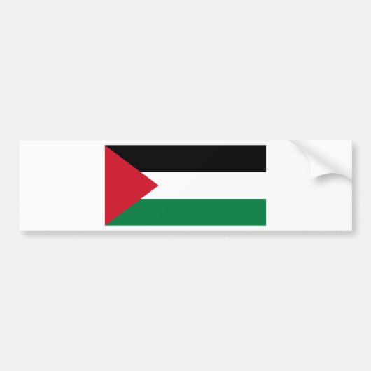 Vrij Palestina - Palestijnse vlag (ع ط - ل - م - ف Bumpersticker (Voorkant)