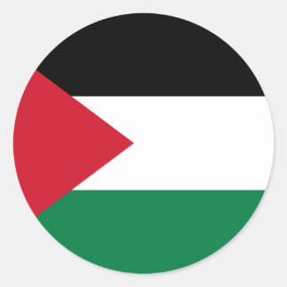 Vrij Palestina - Palestijnse vlag (ع ط - ل - م - ف Ronde Sticker