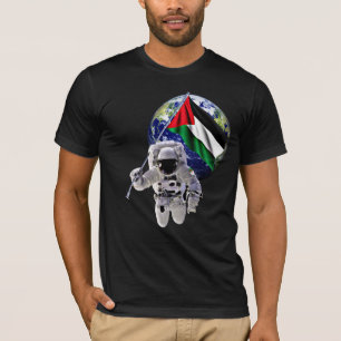 Vrij Palestina, Palestijnse vlag hoog in de ruimte T-shirt