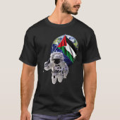 Vrij Palestina, Palestijnse vlag hoog in de ruimte T-shirt (Voorkant)