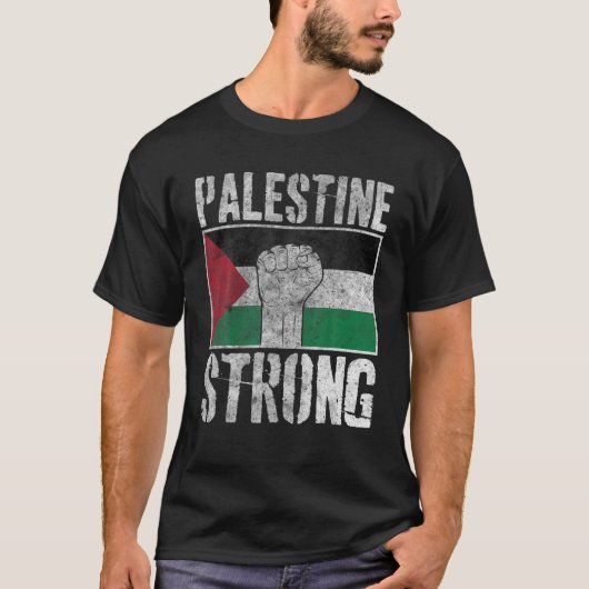 Vrij Palestina Palestijnse vlag met Fa in Gaza T-shirt (Voorkant)