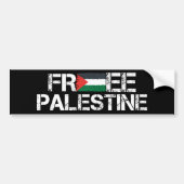 Vrij Palestina Palestijnse Vrijheidsvlag Bumpersticker (Voorkant)