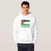 Vrij Palestina, Palestina Vlag, Solidariteit T-shi Hoodie (Voorkant volledig)