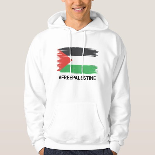 Vrij Palestina, Palestina Vlag, Solidariteit T-shi Hoodie (Voorkant)