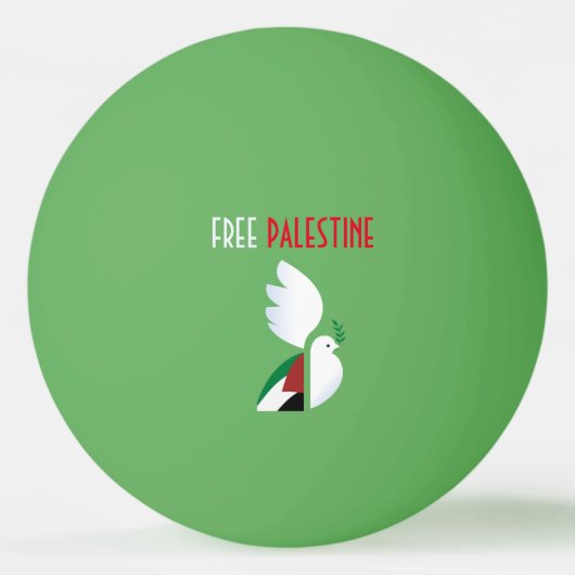 Vrij Palestina Pingpongbal (Voorkant)
