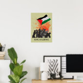 Vrij Palestina Poster (Thuiskantoor)